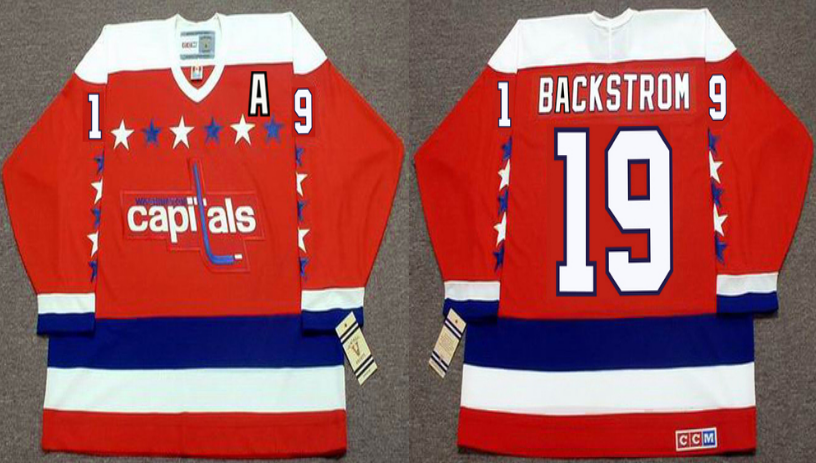 2019 Men Washington Capitals #19 Backstrom red CCM NHL jerseys->washington capitals->NHL Jersey